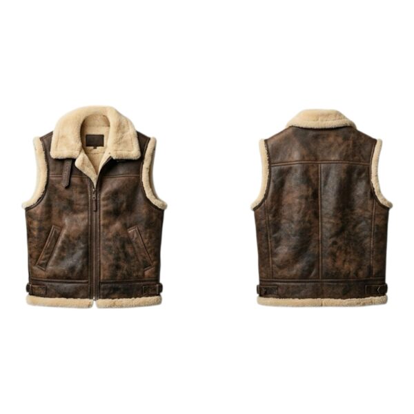 Liginite Premium Leather Vest – Sand Beige