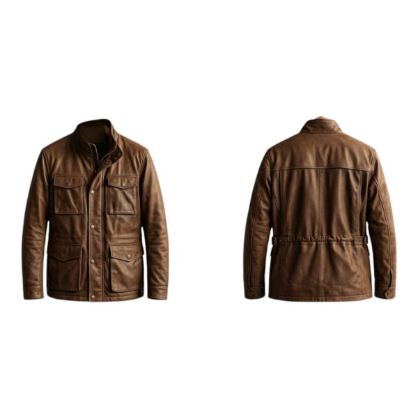 Liginite Heritage Brown Leather Jacket